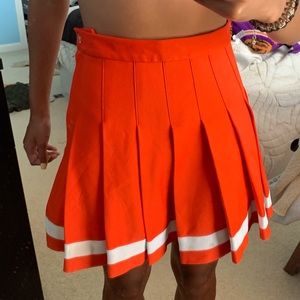 Vintage Orange Cheerleading Skirt
